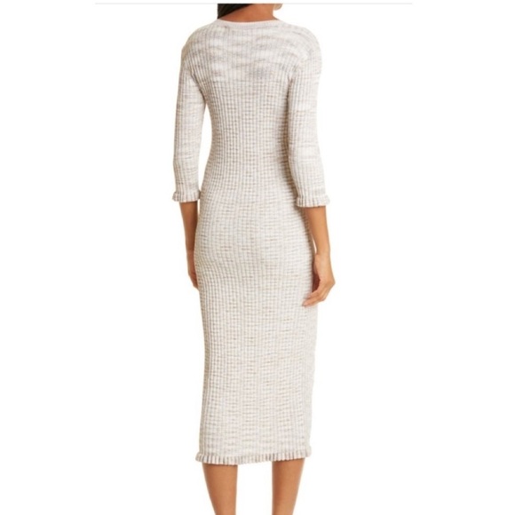 Veronica Beard Richie Ribbed 3 Quarter Sleeve Dress Size S - Picture 2 of 9